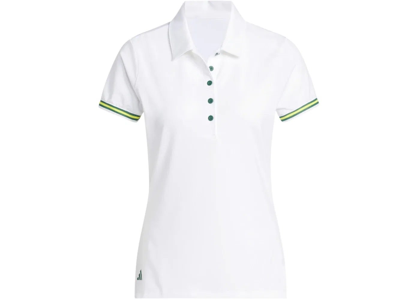 Женское поло с коротким рукавом Adidas, White/Collegiate Green