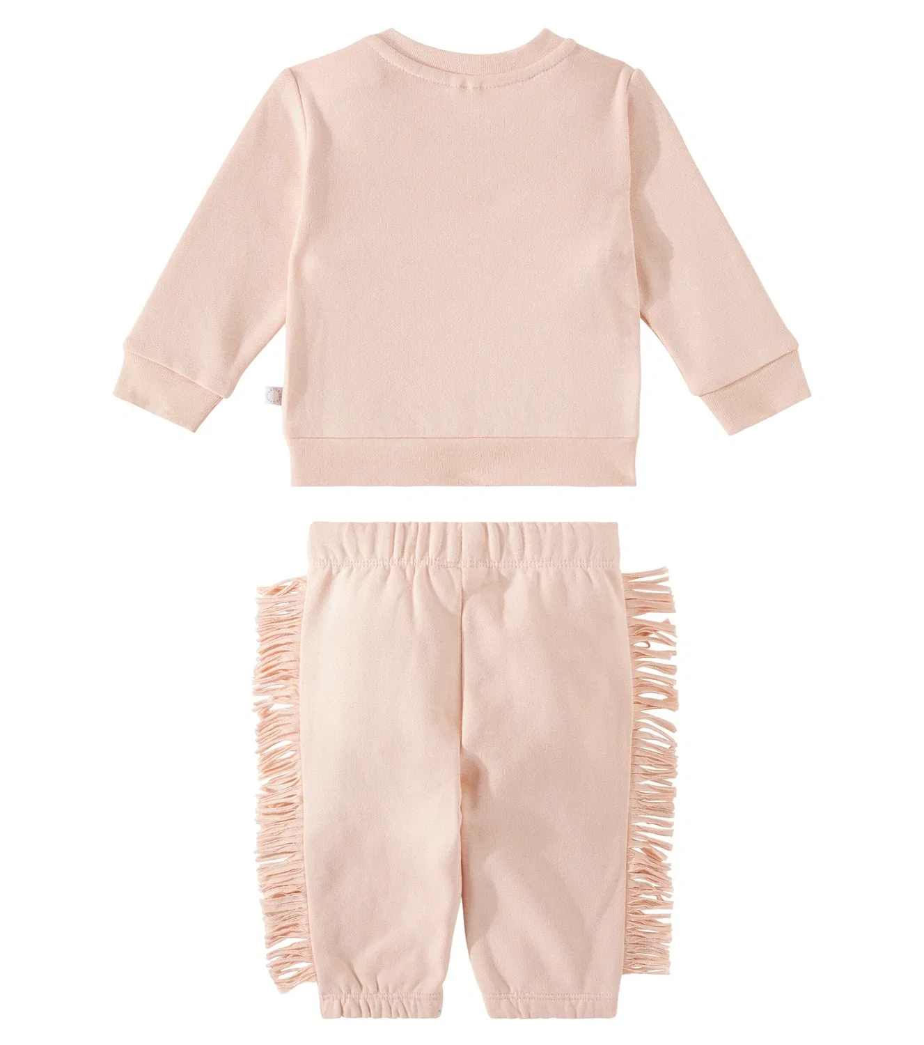 Комплект из свитшота и спортивных брюк хлопковый Stella Mccartney Kids, розовый — фото 4