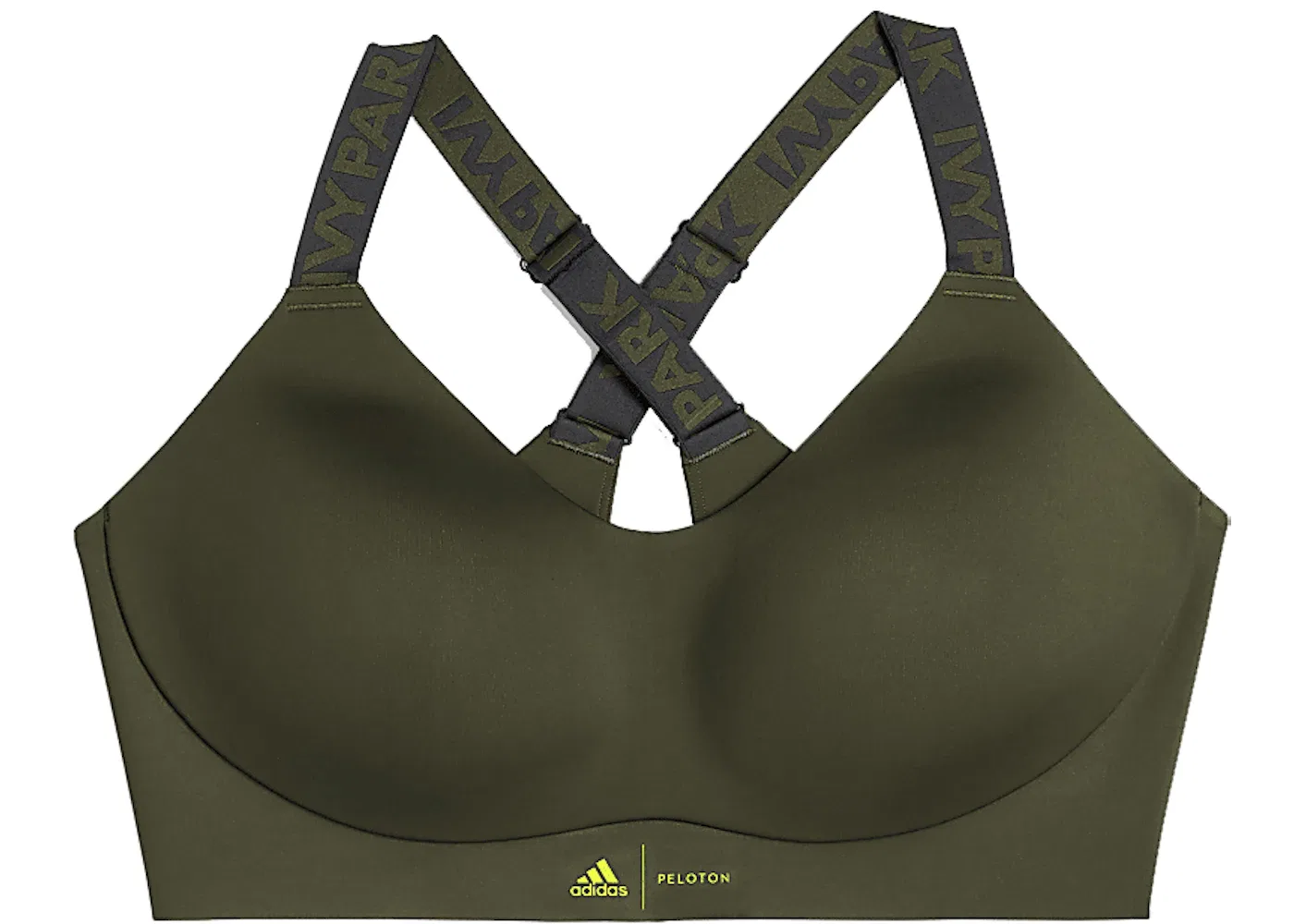 Женский бюстгальтер Tape Bra (Plus Size) Adidas, Focus Olive/Black/Shock Lime