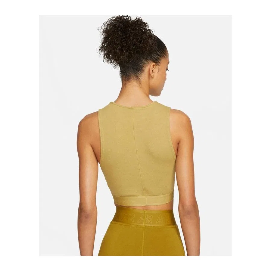 Спортивный топ с принтом Air Rib Tank Top Bra Nike, Зеленый — фото 4