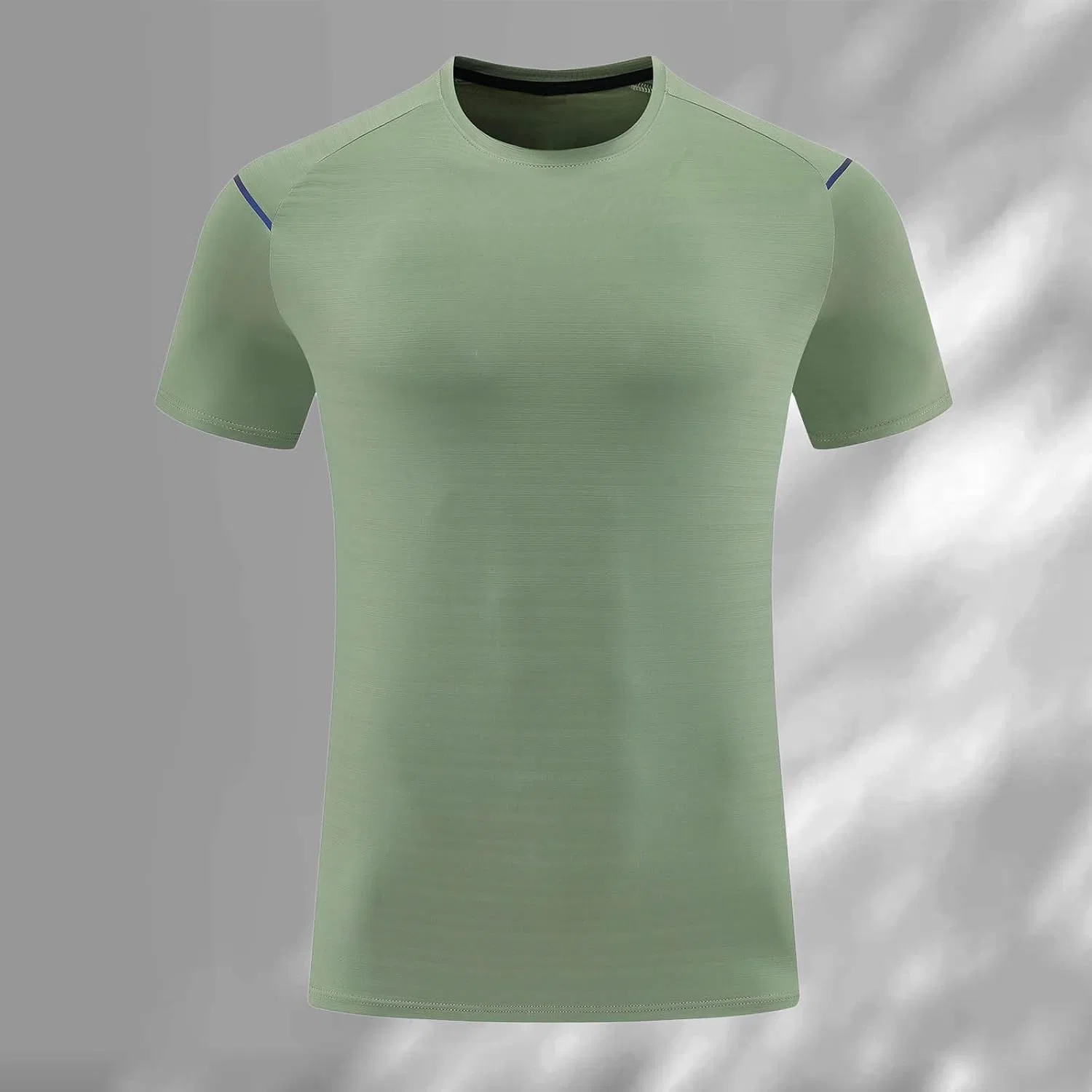 Мужская футболка с V-образным вырезом, 3/4 рукав, Regular Fit, Army Green — фото 2