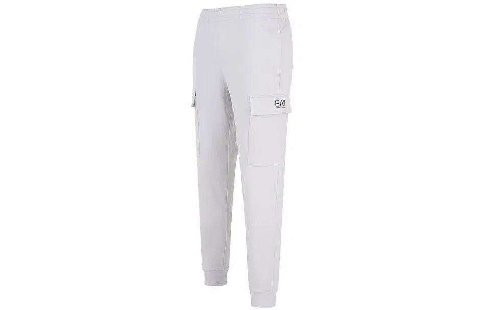 Мужские брюки повседневные Gray EA7 FW23 Casual Pants EMPORIO ARMANI — фото 4