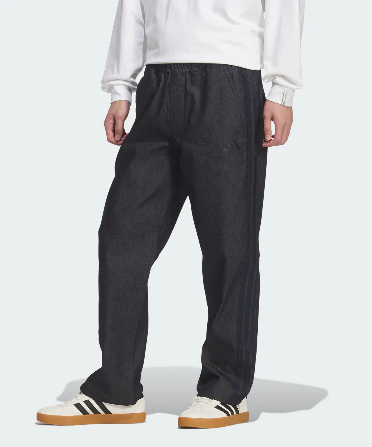 Мужские джоггеры с открытым низом Essentials Plus Regular Fit Stretch Denim Full Length Open Hem Pants Adidas, Blue