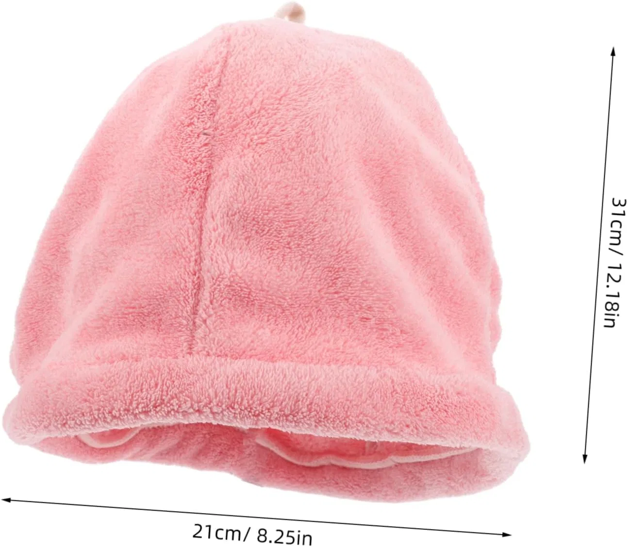 Шапочка для душа из кораллового флиса, VALICLUD, 54 г, Rosa — фото 2