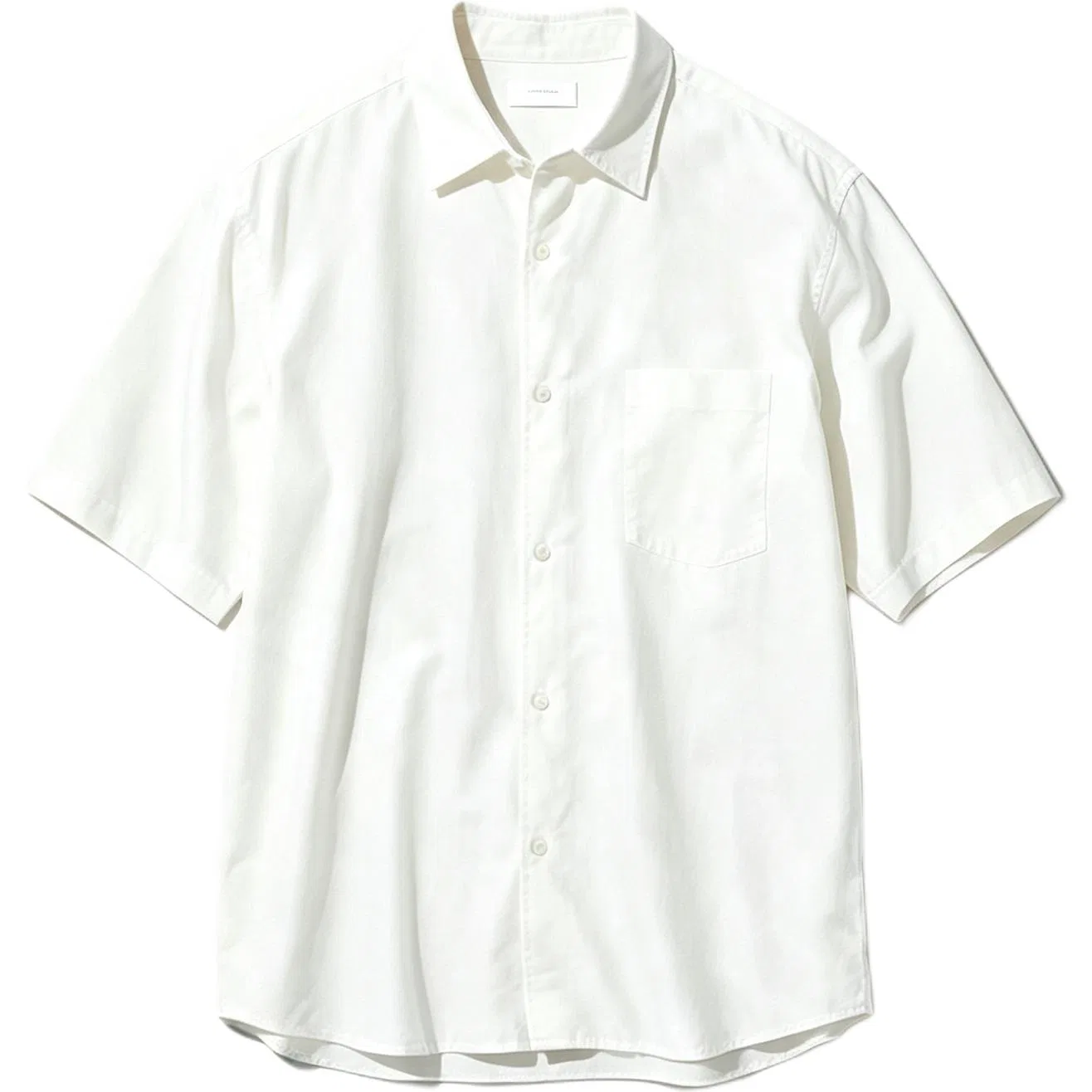 Мужская рубашка с воротником Thin White UNIQLO, Белый