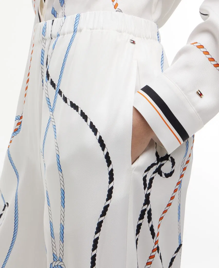 Чиносы с широкими штанинами, с принтом Tommy Hilfiger, Placed Multi Color Rope — фото 3
