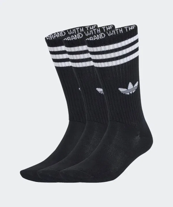 Носки высокие с 3 полосками, Adidas, черный