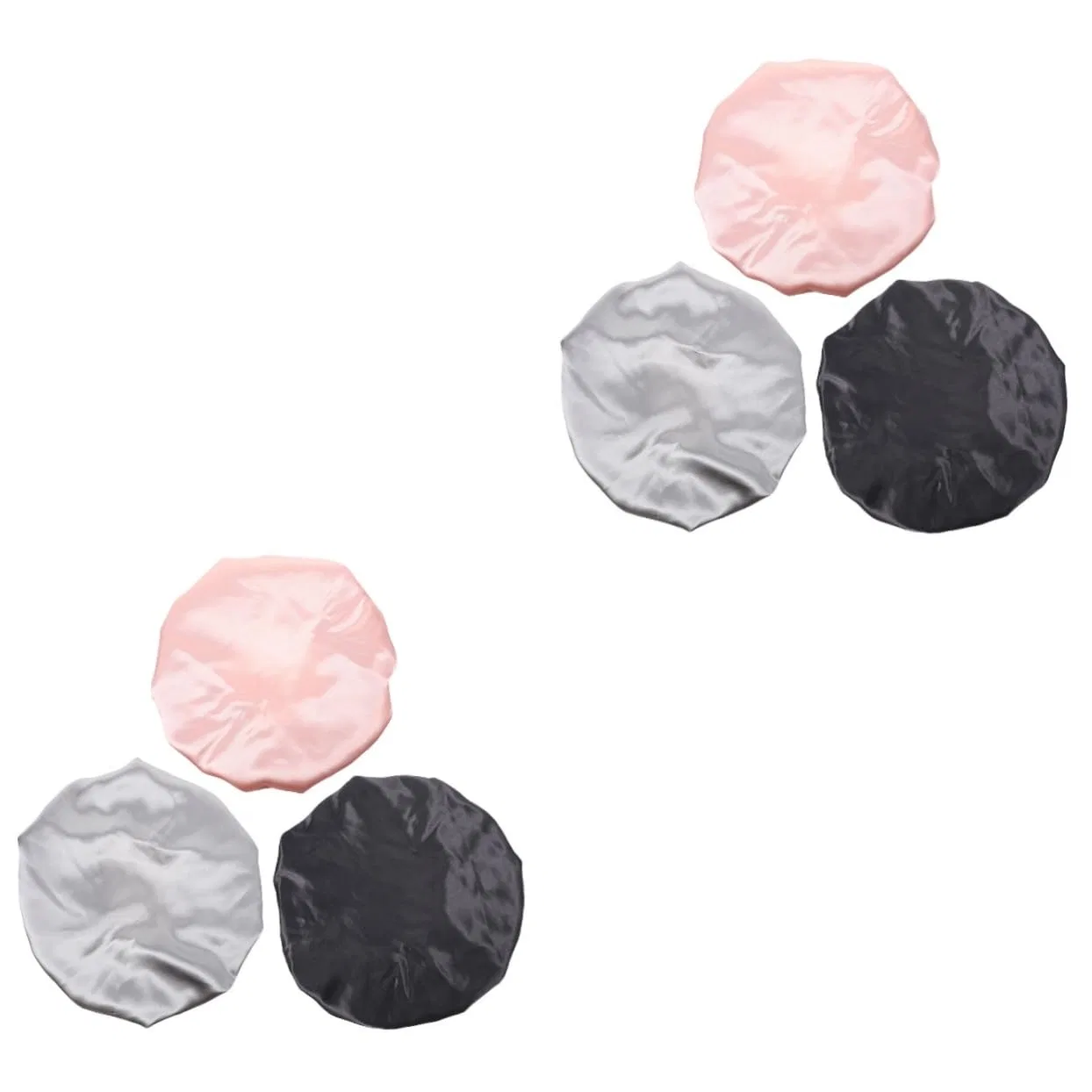 Шапочка для душа Satin Hair Cap, Healeved, набор 6 шт, 31x31 см, As shown