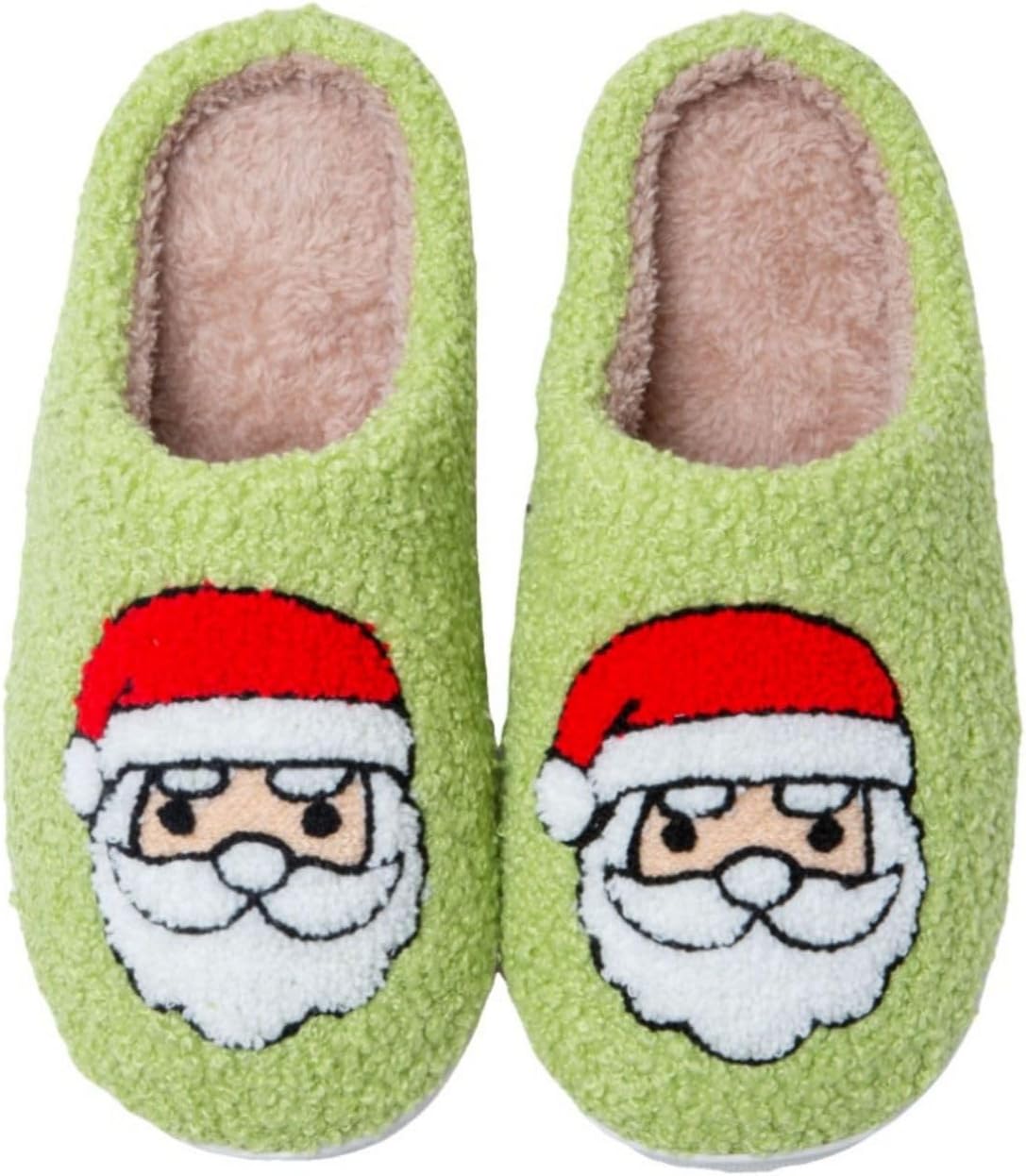 

Тапочки QIPILON «Рождественская елка» для женщин и мужчин - плюшевые тапочки с эффектом памяти, с толстым подошвой - мягкая винтажная домашняя обувь, Christmas Santa