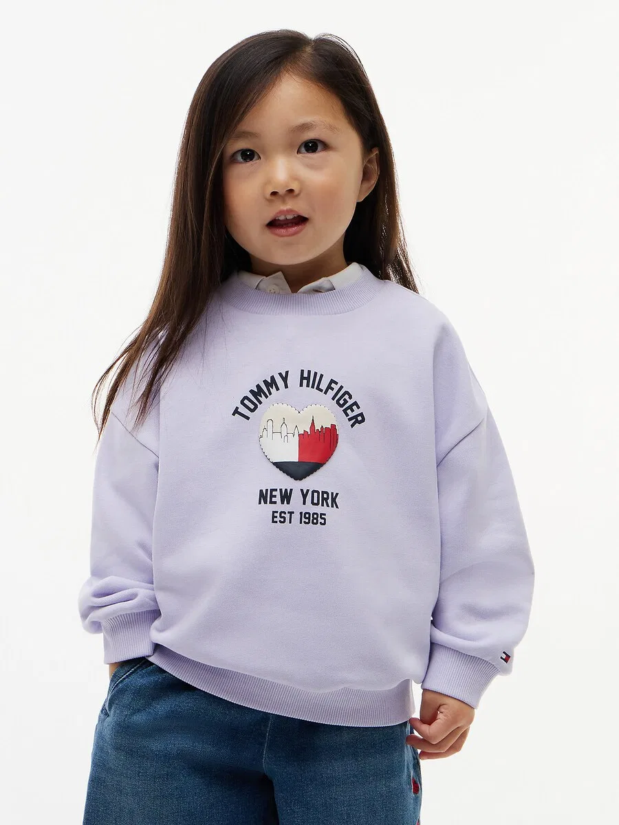 Толстовка TOMMY HILFIGER сиреневого цвета — фото 2