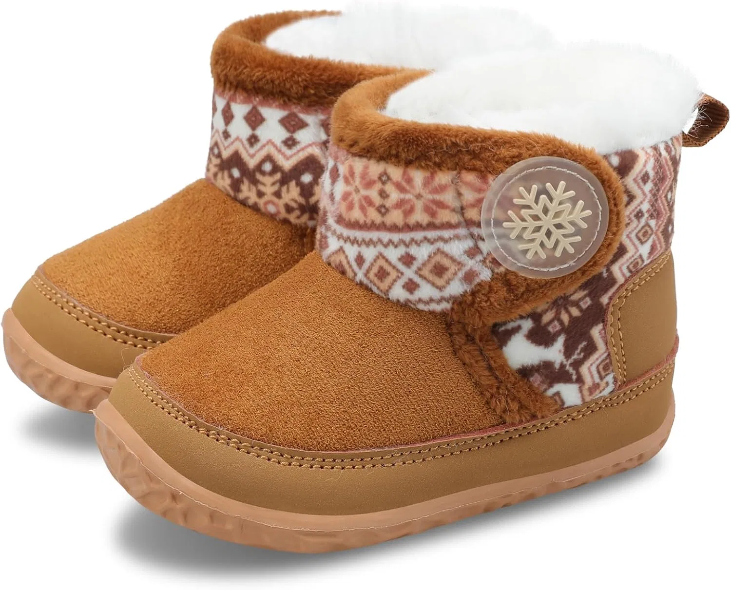 Детские зимние ботинки для мальчиков и девочек L-RUN, Brown Retro