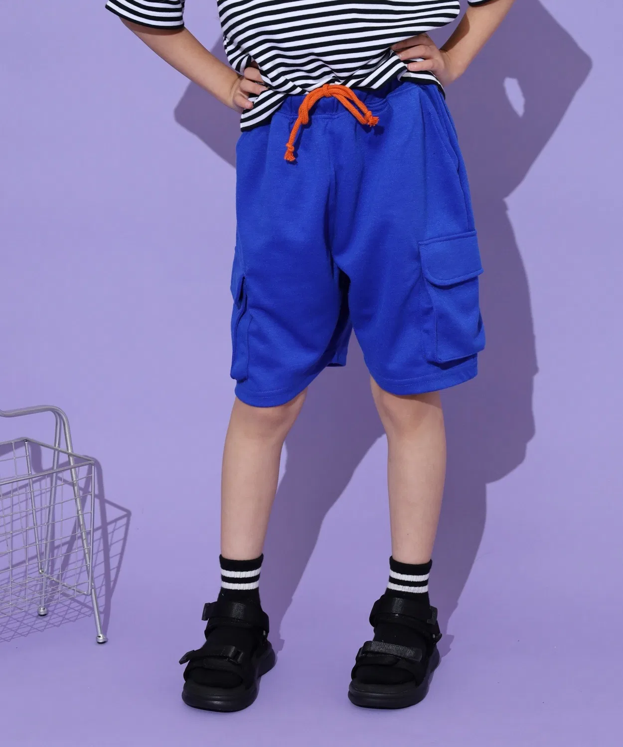 Детские широкие карго-шорты с множеством карманов, модель KIDS FUNALIVE, Beige — фото 3