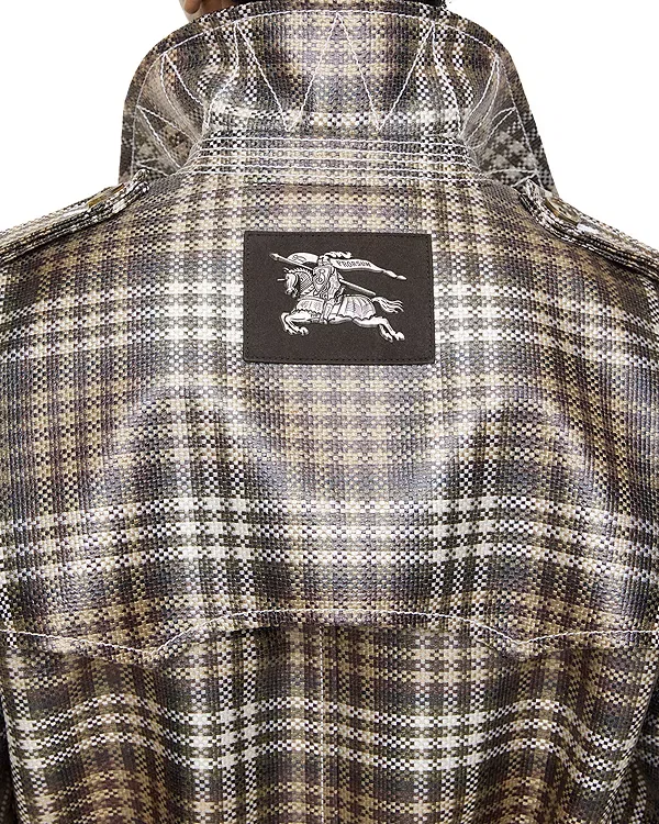Мужская куртка с принтом Foxfield Burberry, Chalk White/Truffle — фото 4