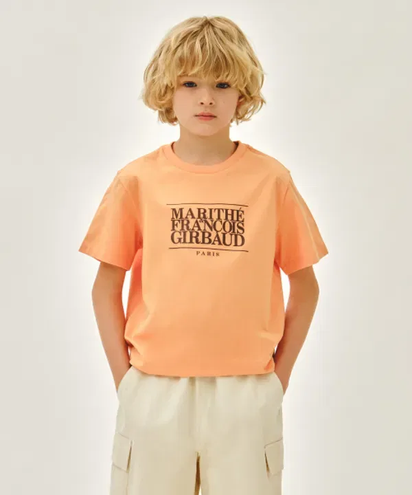 Футболка с логотипом Kids Classic, Marithé Kids, оранжевый