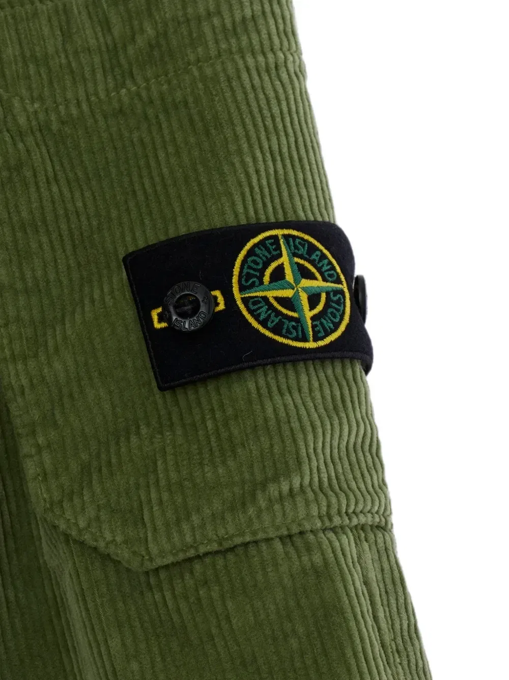 Штаны-карго с нашивкой-логотипом Stone Island Junior, зеленый — фото 3