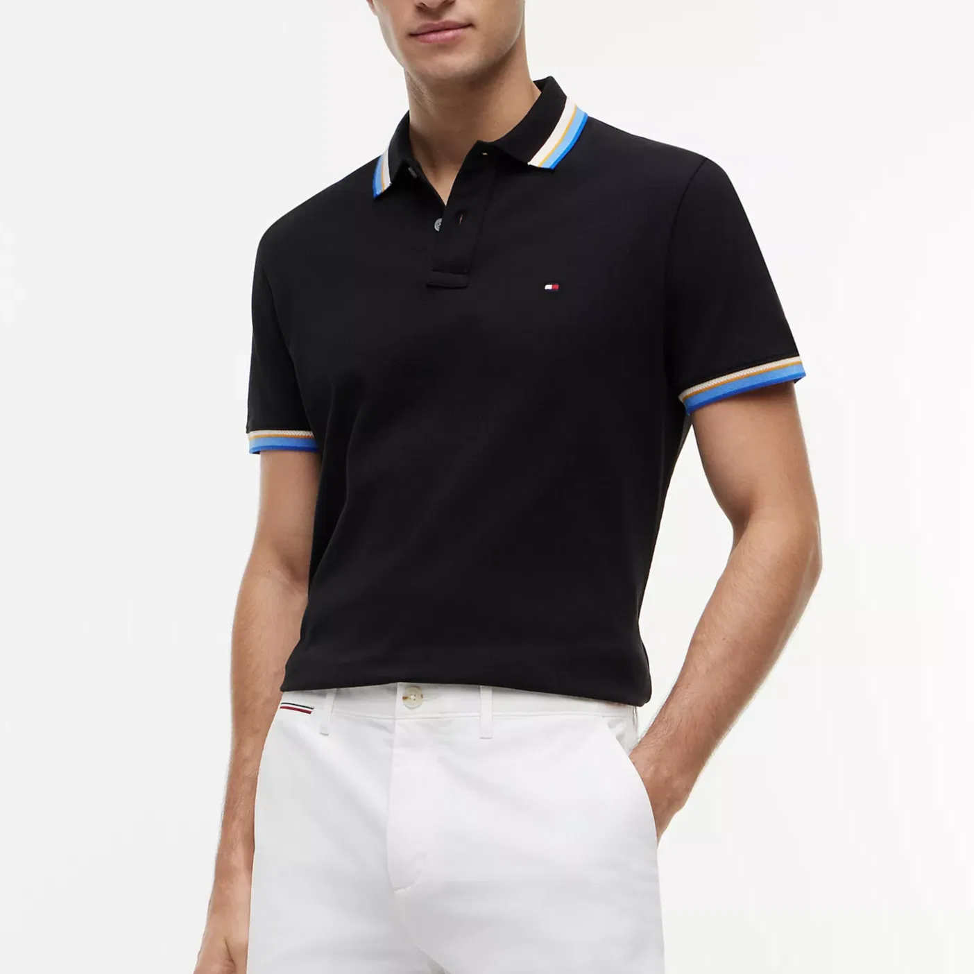 Мужское поло Tommy Hilfiger, Black — фото 4