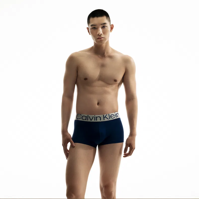 Мужские боксеры 3 шт, Calvin Klein, Product Blue/Quetzal Blue/Coconut Gray — фото 4