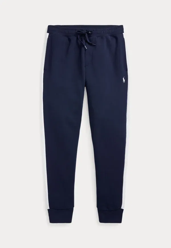 Брюки джоггеры из хлопка и полиэстера Polo Ralph Lauren, белый/темно-синий — фото 4