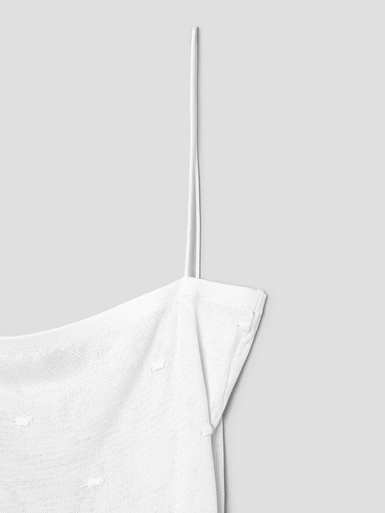 Топ-майка из хлопка, La Maille Plumetis JACQUEMUS, Off-White — фото 3