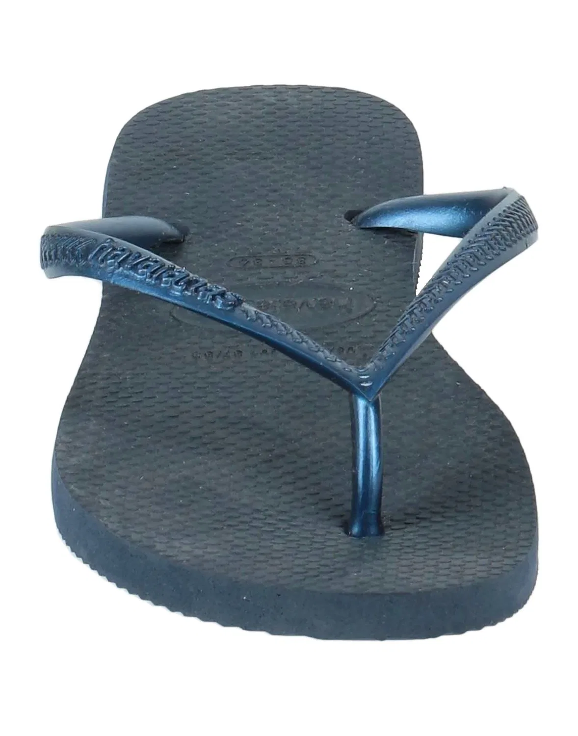 Детские шлепанцы для девочек с принтом Havaianas, темно-синий — фото 4