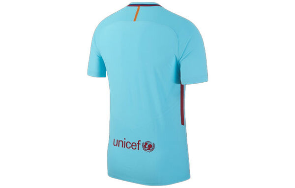 Спортивная футболка fc barcelona 17/18 authentic away jersey 'blue' Nike, бежевый — фото 2