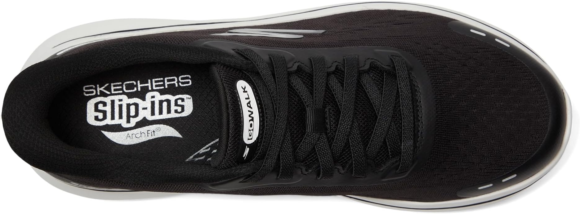 Кроссовки SKECHERS Performance Go Walk Arch Fit N-joy Nobend Hands Free Slip-in, черный/белый — фото 2