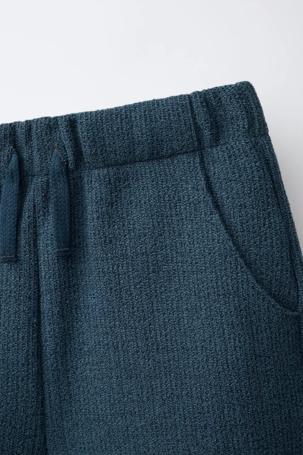 Текстурированные комфортные бермудские шорты ZARA, Deep blue — фото 3