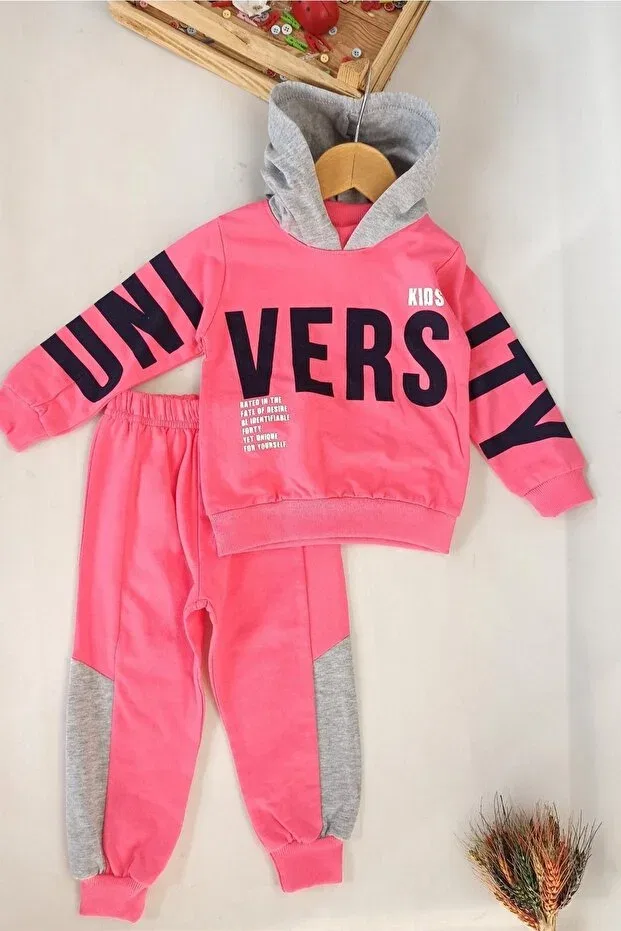 Детский спортивный костюм для девочек с капюшоном Dubi Baby, Sugar Pink