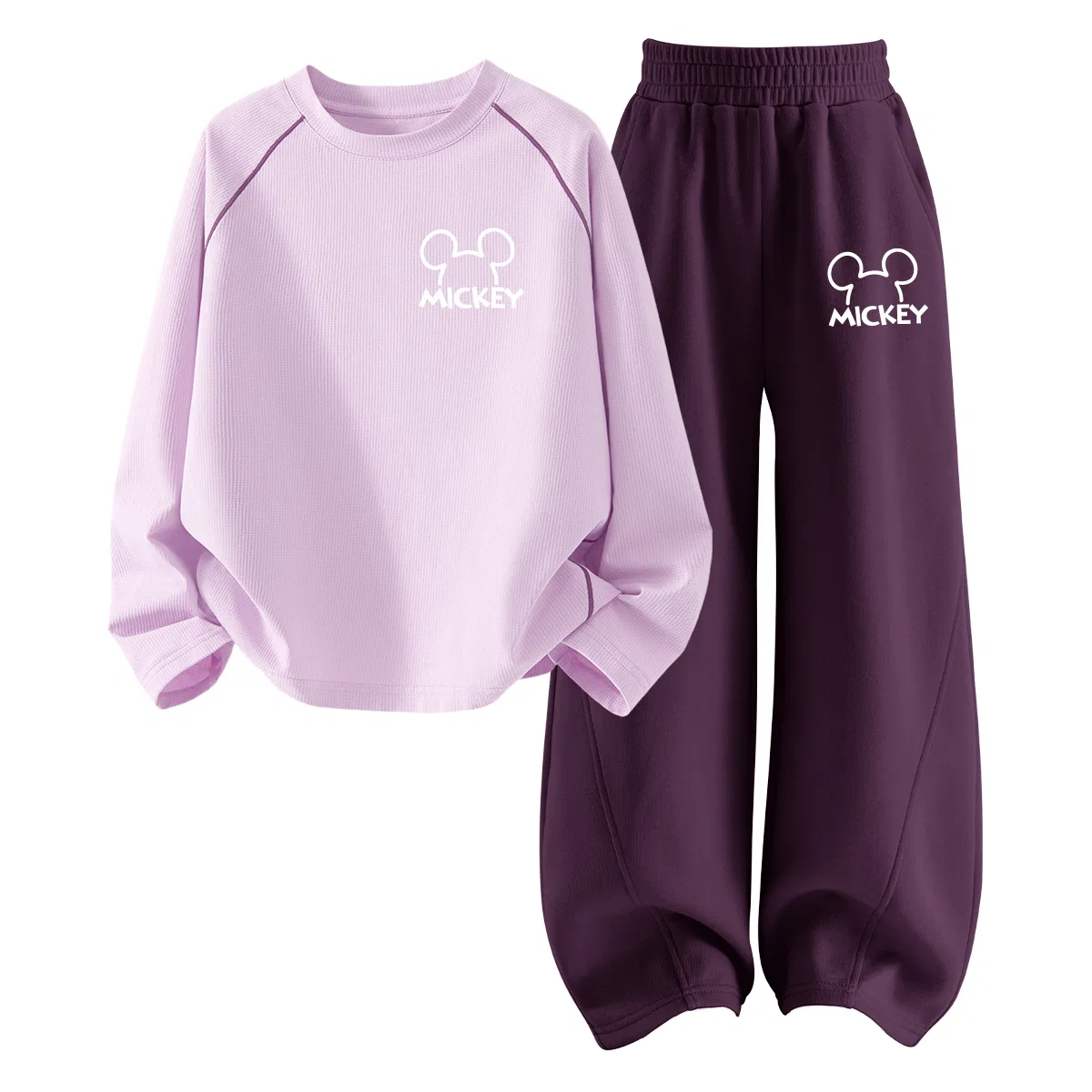 Детский спортивный комплект с круглым вырезом Disney, Thick Board Di Line K Pink Purple+Di Line K Berry Dark Reddish Purple
