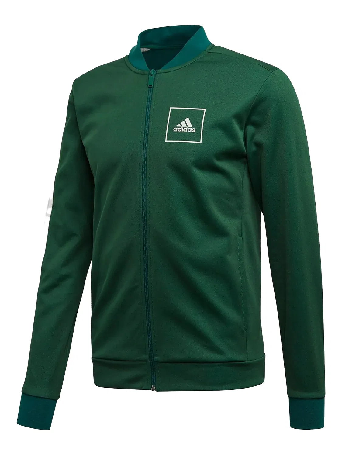 Спортивная куртка с полосками Adidas, зеленый