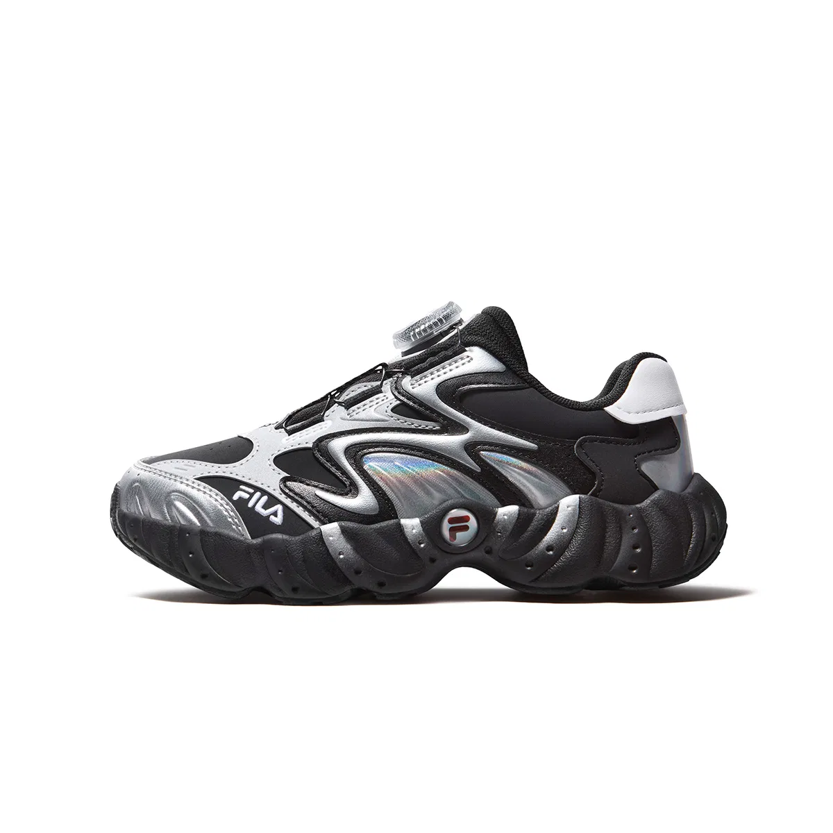 Детские кроссовки с ретро-дизайном FILA KIDS Heritage FHT, Black/Space Silver