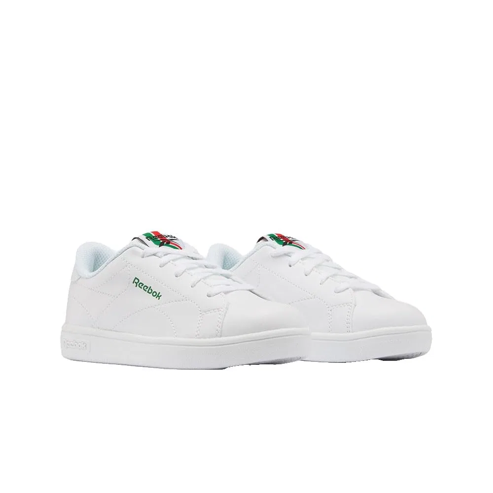 Детские кроссовки для мальчиков шнурованные Reebok Court Clean Reebok, White Glengreen Sportred — фото 2