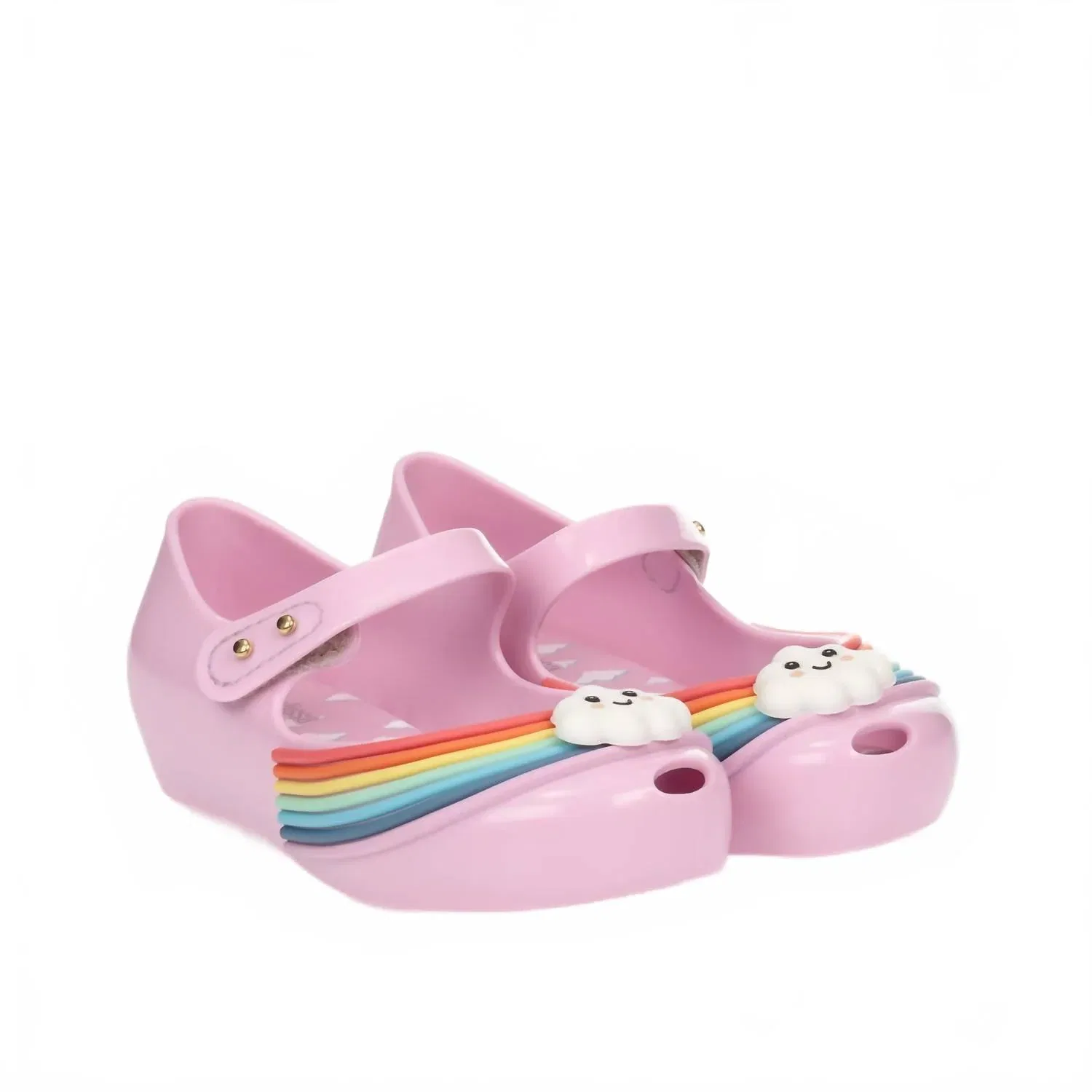 Детские сандалии для девочек с круглым носом Ultragirl Sunny Day Mini Melissa, Pink/White