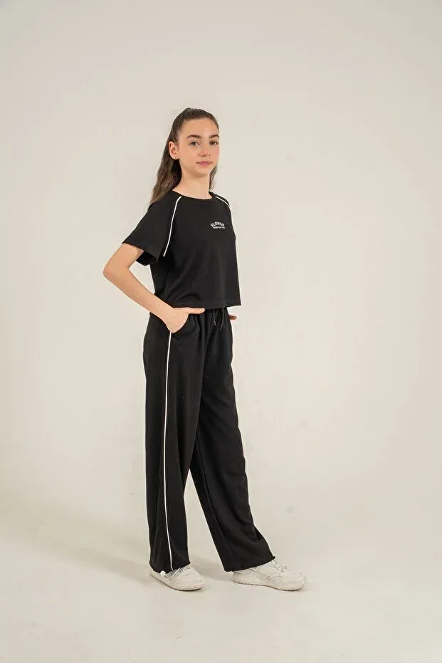 Детский комплект для девочек с вышивкой Glowup Dreams Mışıl Kids, Black — фото 2