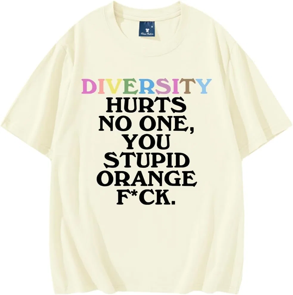 Женская футболка с принтом Diversity Hurts No One, Creamy Yellow