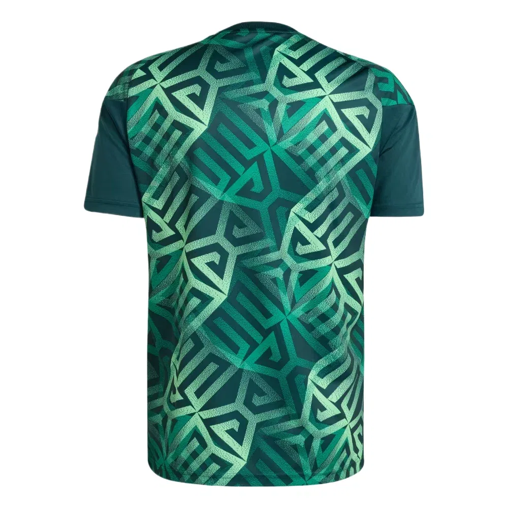Мужская футболка Adidas Mexico 26 Home Pre Match Jersey Aurora Ivy, зеленый — фото 2