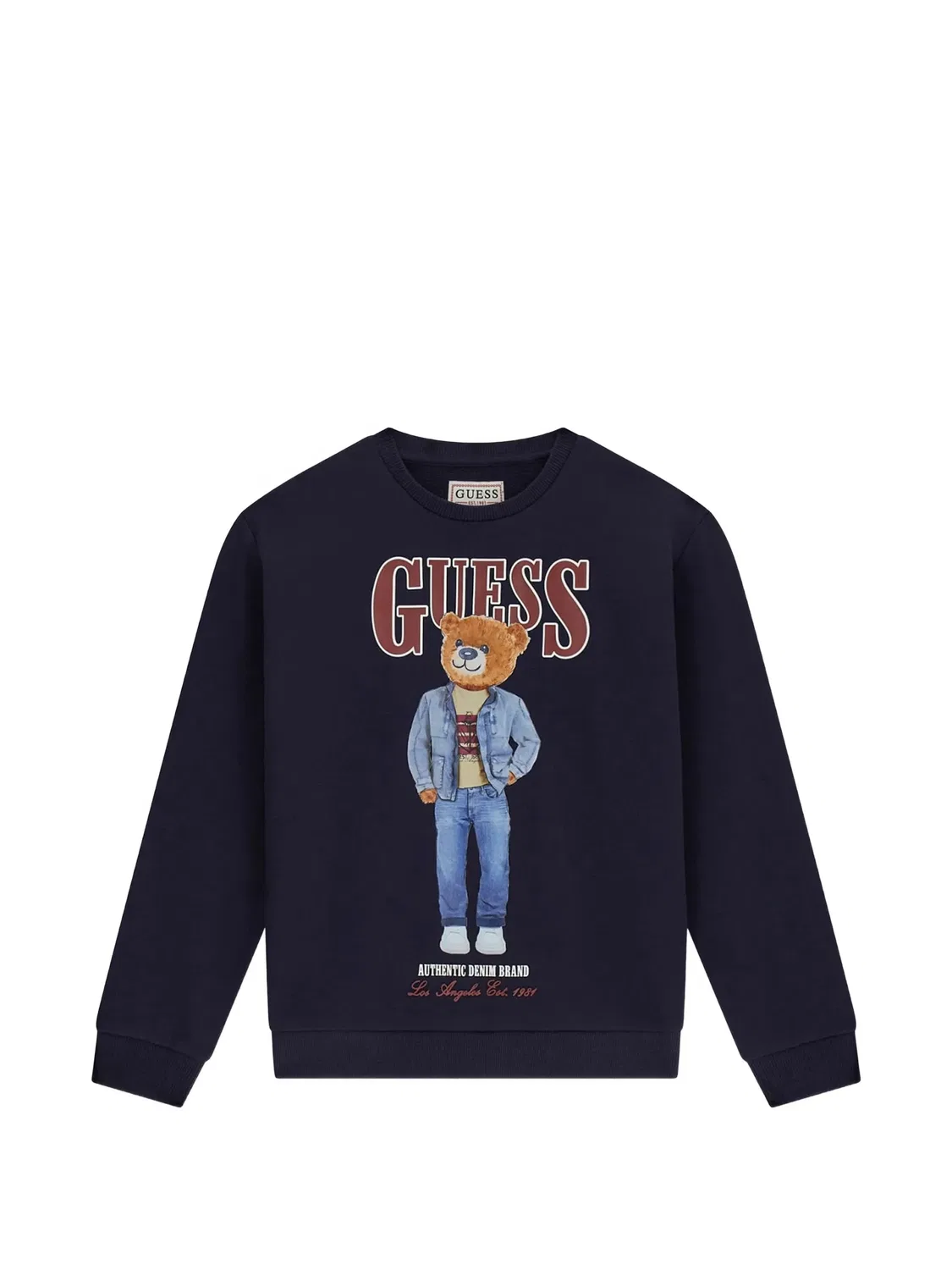 Свитшот с принтом медведя GUESS, синий