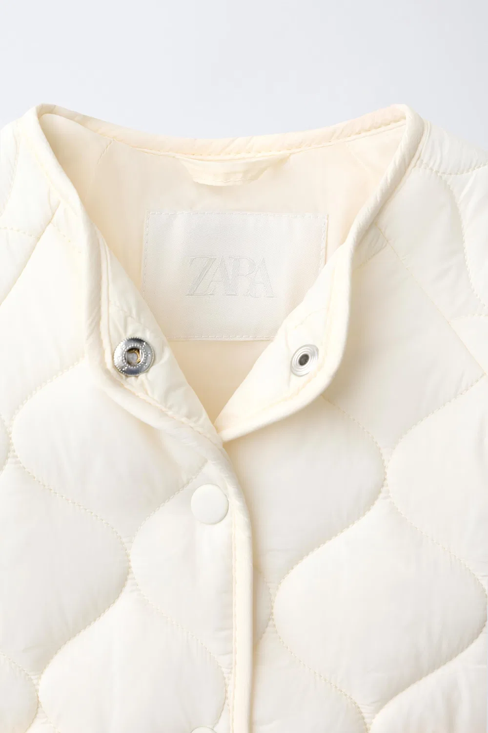 Водоотталкивающая утепленная куртка ZARA, Ecru — фото 3