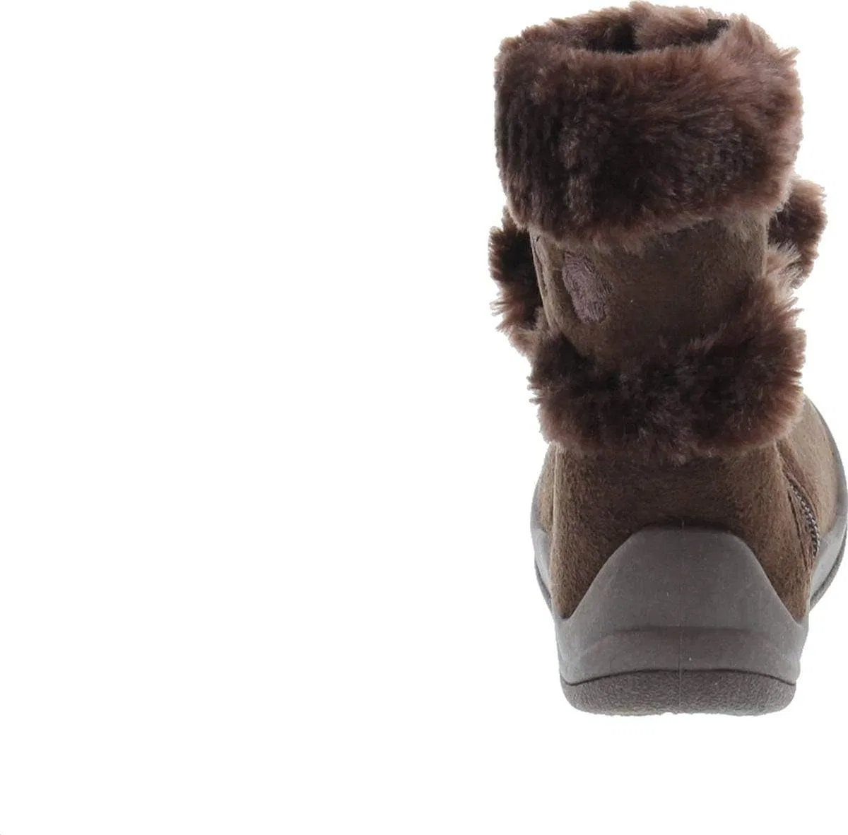 Детские ботинки для девочек с блестками и помпонами Zello Butterfly Max Footwear, Brown — фото 4