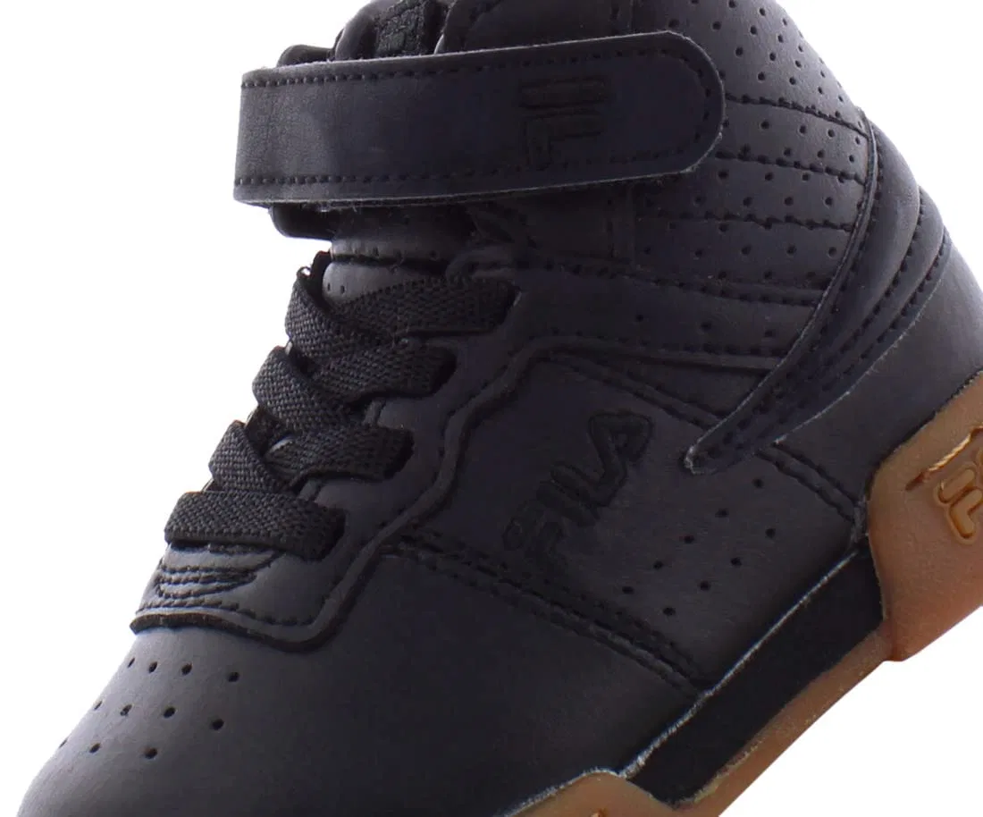 Детские кроссовки для мальчиков с высоким верхом Fila F-13 M Fashion Sneakers, Nero Bianco — фото 3