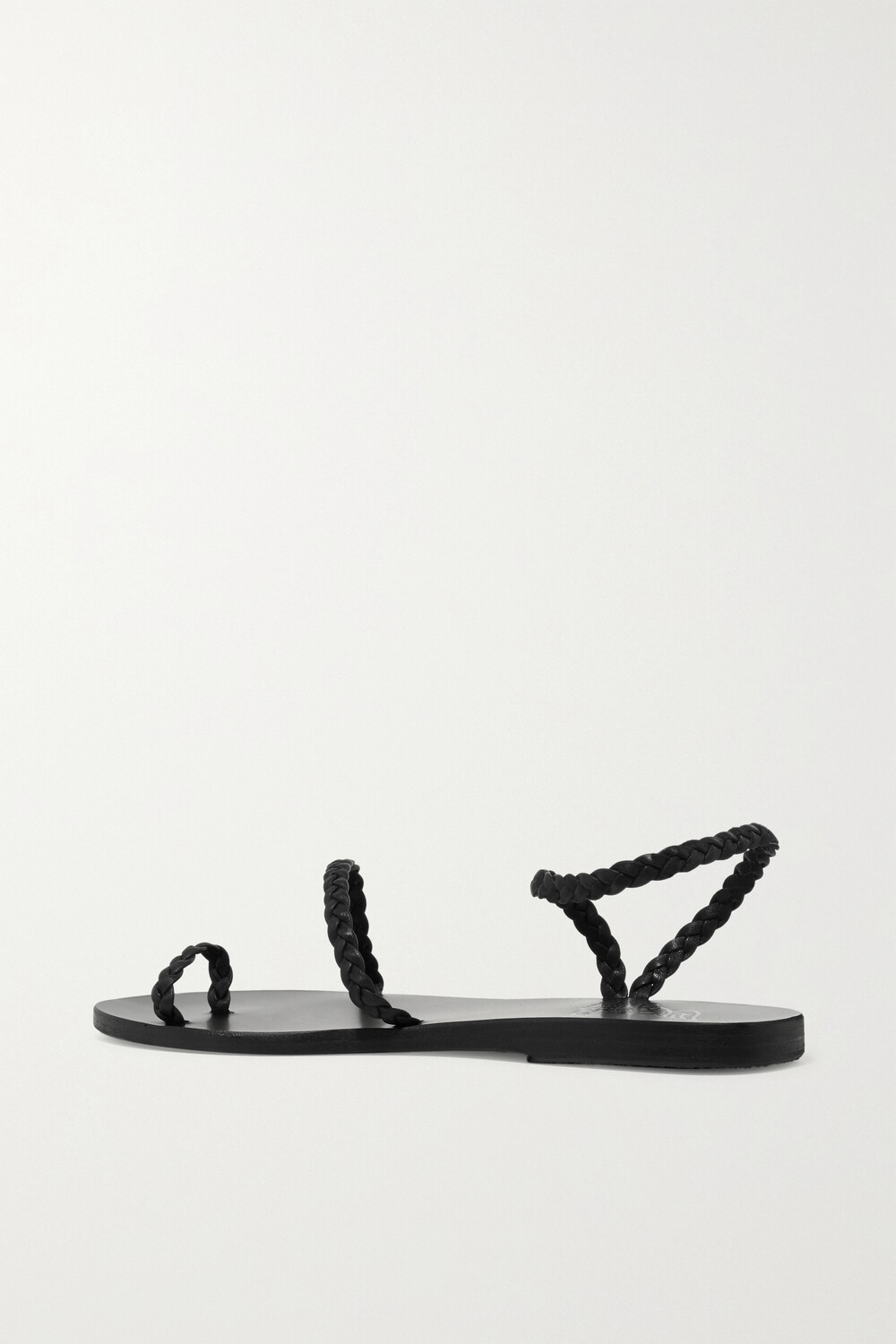 ANCIENT GREEK SANDALS кожаные сандалии Eleftheria с плетением, черный