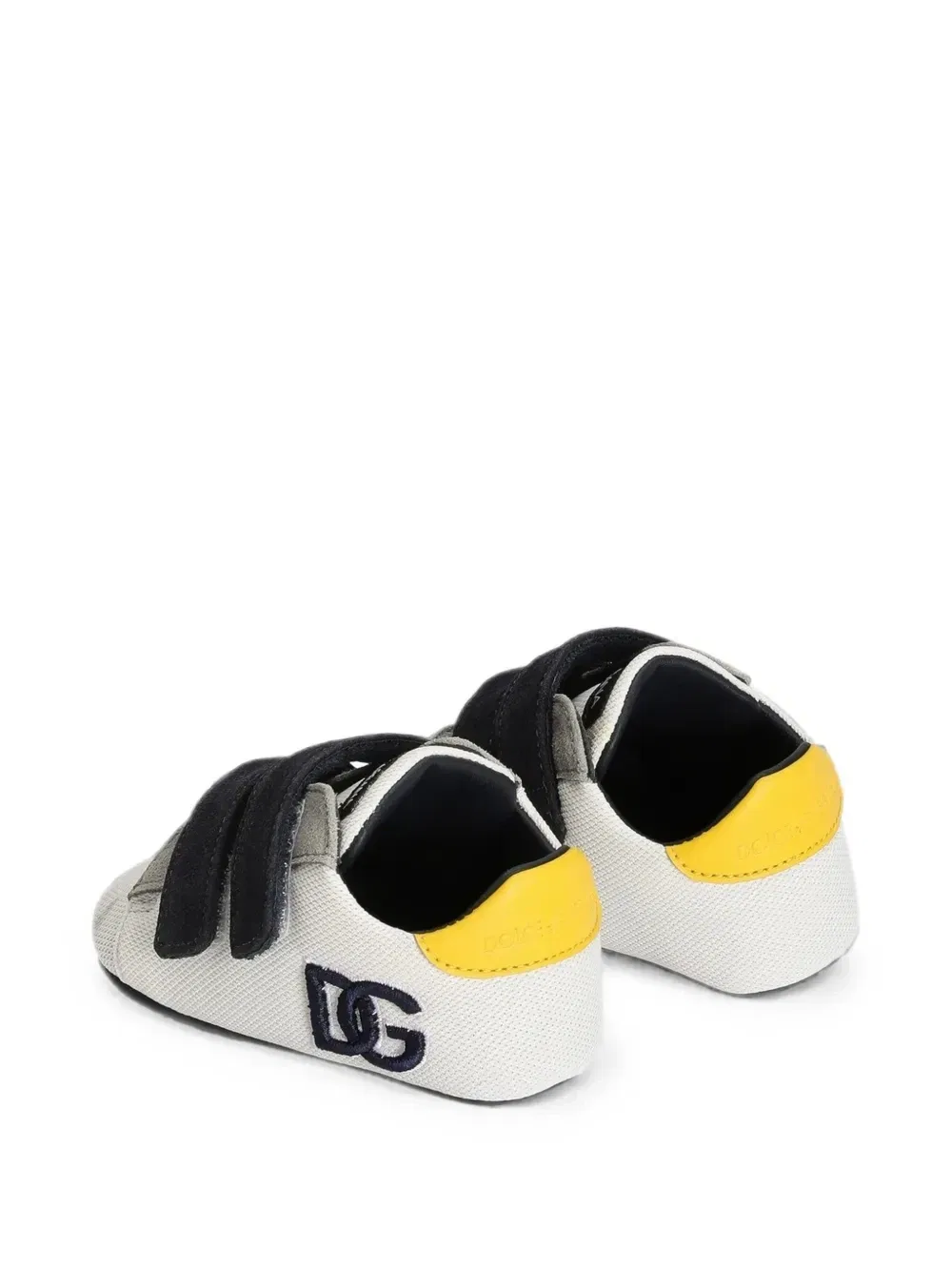 Кроссовки из велюровой ткани Dolce & Gabbana Kids, белый — фото 2