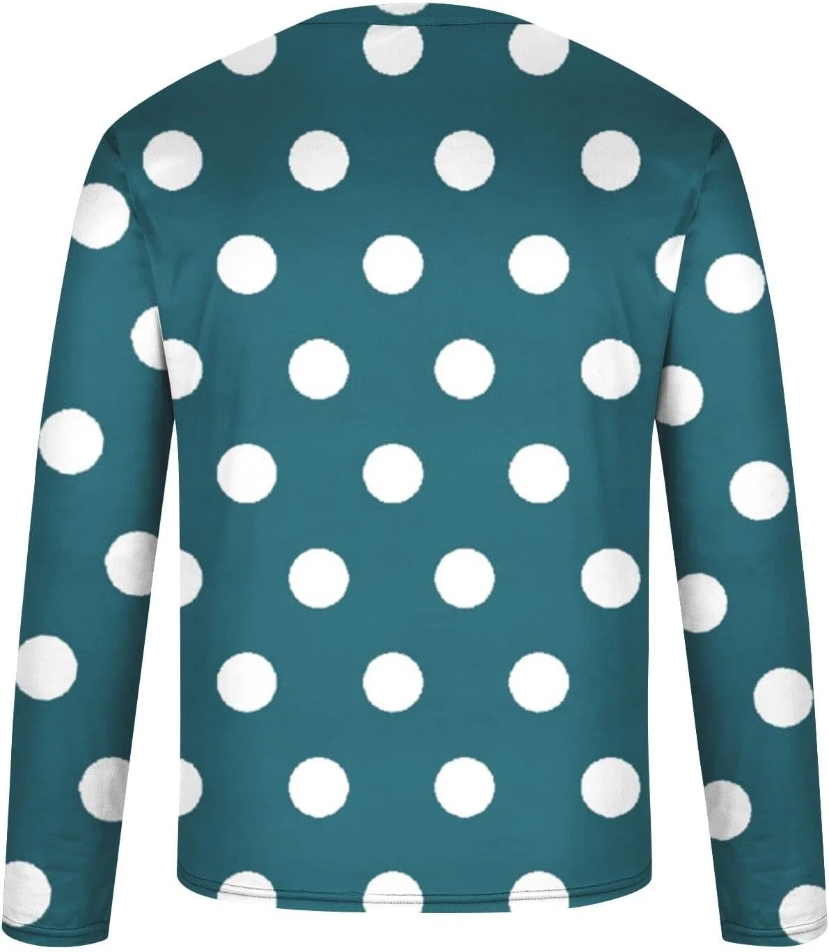 Мужская футболка с длинным рукавом в горошек, Mint Green — фото 2