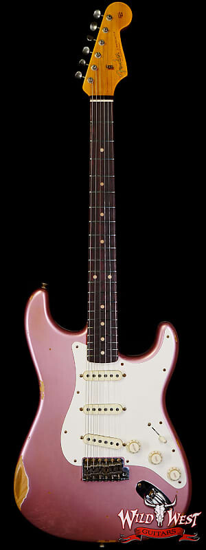 

Fender Custom Shop 1959 Stratocaster AAA Rosewood Board Relic Faded Aged Burgundy Mist Metallic