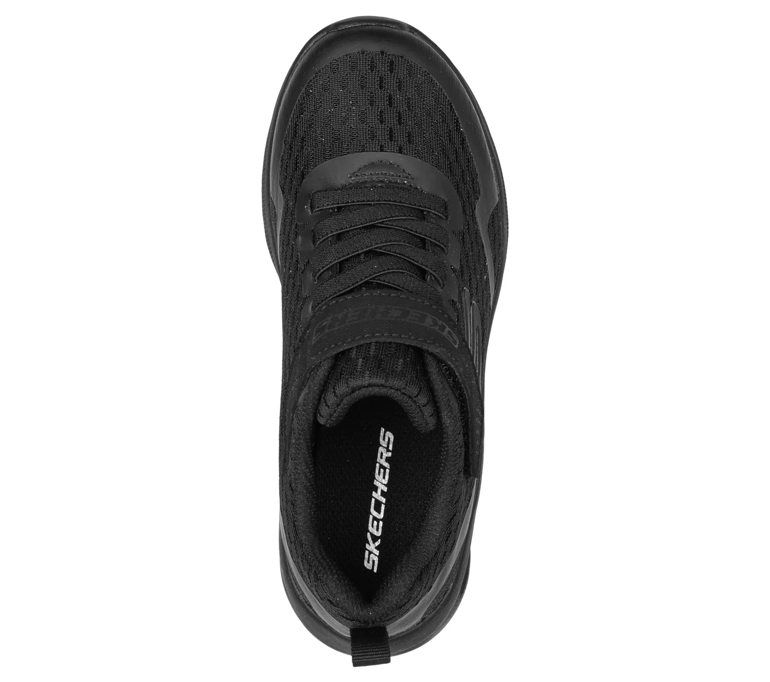 Детские кроссовки для мальчиков с шнуровкой Microspec Max Torvix Skechers, Black Textile Trim — фото 3