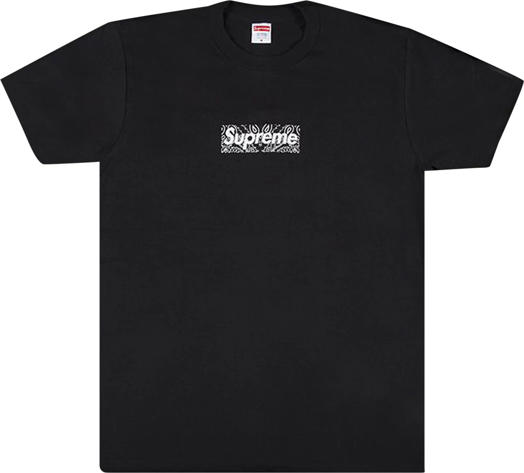 Футболка Supreme Bandana Box Logo Tee, чёрный - фото