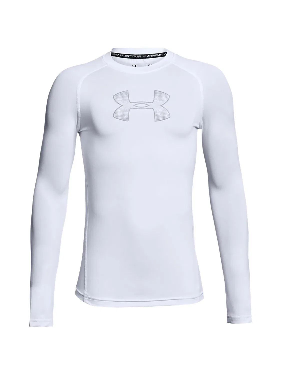 Футболка HeatGear с длинными рукавами Under Armour Kids, белый