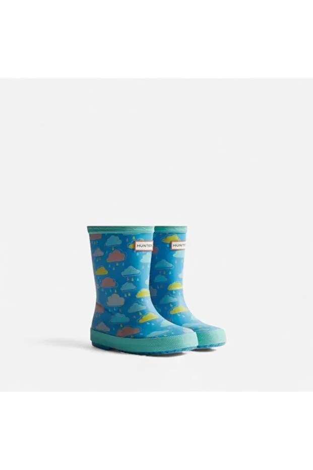 Детские резиновые сапоги для девочек Rain Boots Hunter, Blue — фото 2