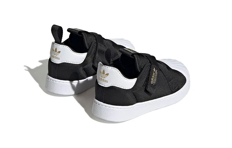 Детские кроссовки для мальчиков с защитой от истирания SUPERSTAR 360 Adidas Originals, Black White — фото 4