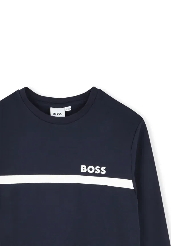 Футболка с длинным рукавом - топ с длинным рукавом Boss Kidswear, синий — фото 3